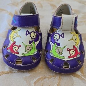 90s Vintage Teletubbies Sandals with Colorful Print